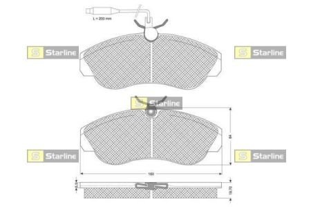 Передние тормозные колодки starline BD S143