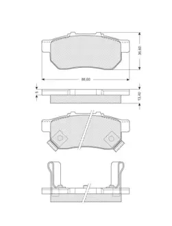Тормозні (гальмівні) колодки Starline BDS149