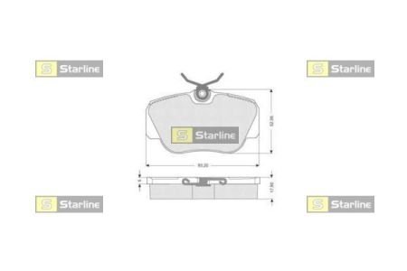 Тормозні (гальмівні) колодки starline BDS155