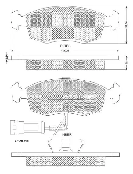 Тормозные колодки starline BDS157