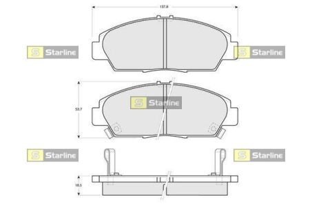Передні тормозні (гальмівні) колодки starline BD S160