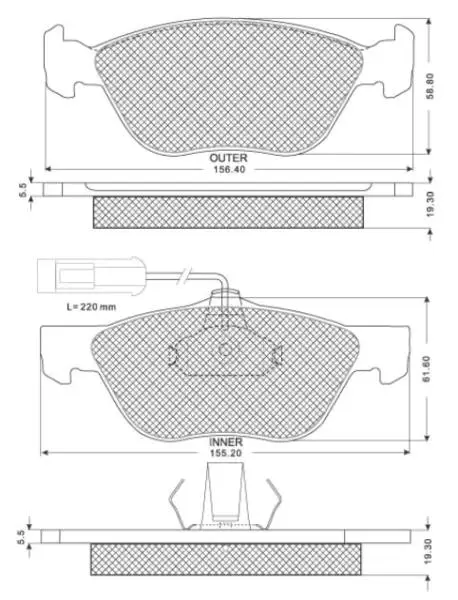 Тормозні (гальмівні) колодки Starline BDS162 (фото 1)