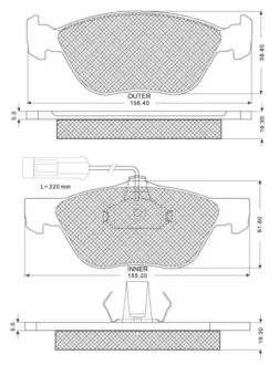 Тормозні (гальмівні) колодки Starline BDS162