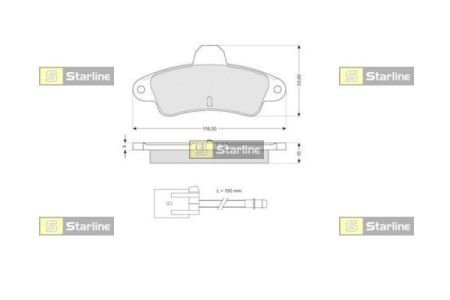 Тормозні (гальмівні) колодки starline BDS176