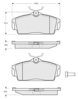 Тормозные колодки starline BDS182 Ниссан Almera н16