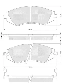 Тормозні (гальмівні) колодки starline BDS188 Chevrolet Aveo т200