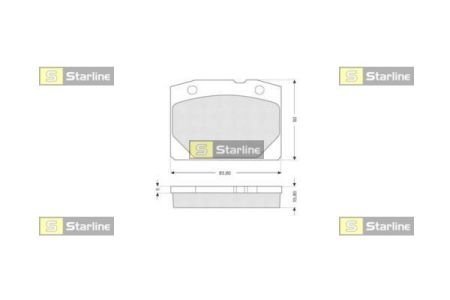 Передние тормозные колодки starline BD S196