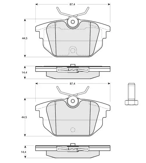 Тормозные колодки starline BDS211