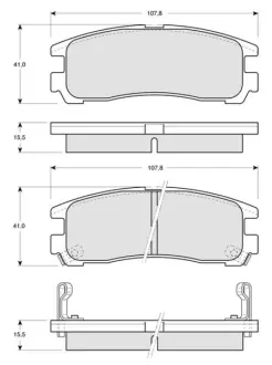 Тормозные колодки starline BDS230 Митсубиси Эклипс