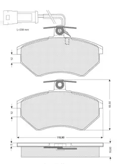 Тормозні (гальмівні) колодки Starline BDS235