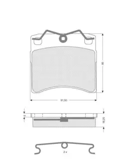 Тормозные колодки starline BDS236