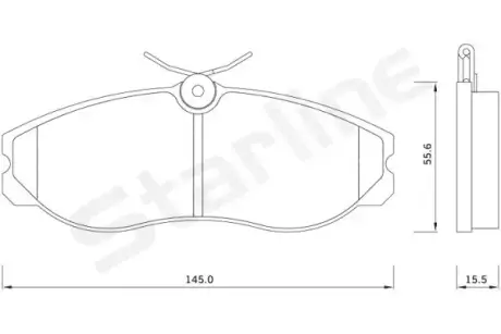 Тормозные колодки starline BD S257
