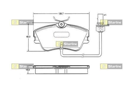 Передні тормозні (гальмівні) колодки starline BD S288