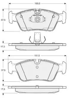 Тормозні (гальмівні) колодки Starline BDS314