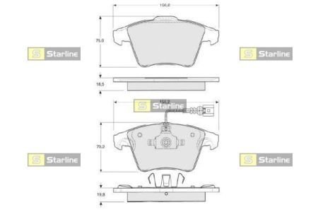 Тормозные колодки starline BD S325