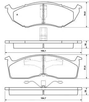 Тормозні (гальмівні) колодки starline BDS349 Додж