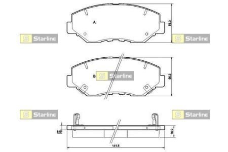 Тормозные колодки starline BD S356 на Хонда Срв 2