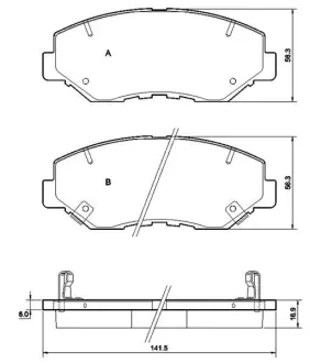 Тормозные колодки starline BDS356 Хонда Аккорд 7
