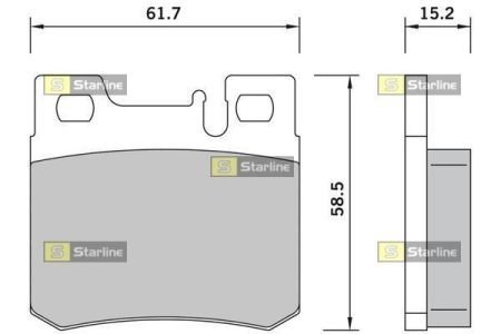 Тормозні (гальмівні) колодки starline BD S385