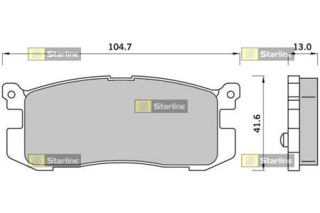 Тормозні (гальмівні) колодки starline BD S386