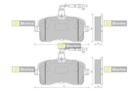 Тормозні (гальмівні) колодки starline BD S404