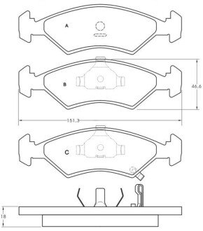 Тормозные колодки starline BD S411 на Киа Сефия