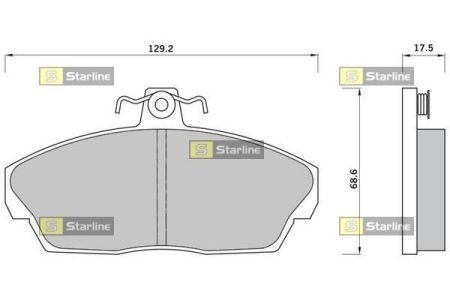 Передні тормозні (гальмівні) колодки starline BD S416