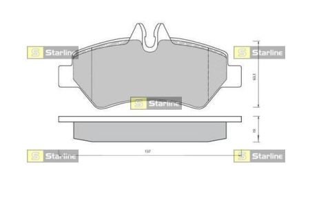 Тормозні (гальмівні) колодки starline BD S423