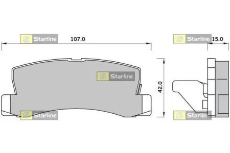 Колодки ручного (стоячого) тормоза starline BDS427