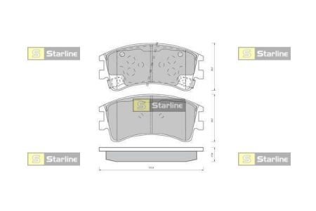 Передние тормозные колодки starline BD S431