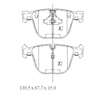 Тормозні (гальмівні) колодки Starline BDS439