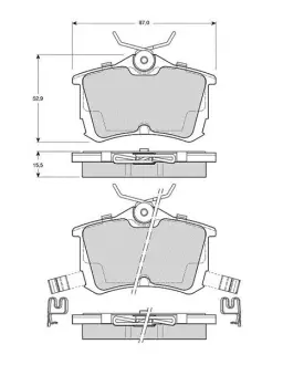 Тормозные колодки starline BDS443 Хонда Аккорд 7