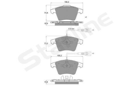 Тормозні (гальмівні) колодки starline BDS704