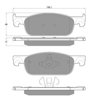 Тормозные колодки starline BD S973 на Дачия Логан мсв