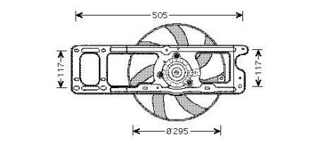 Вентилятор охолодження радіатора starline RT7537