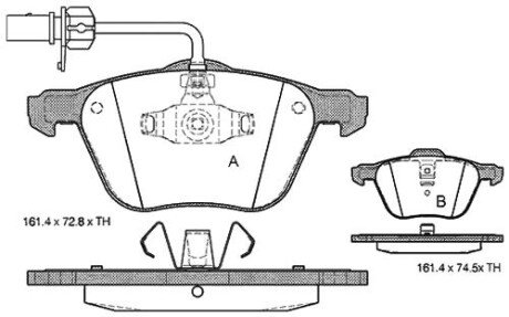 Задні тормозні (гальмівні) колодки starline BD S312