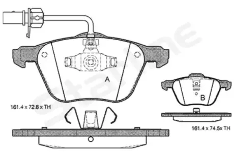 Задние тормозные колодки starline BD S312