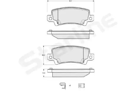 Задние тормозные колодки starline BD S327