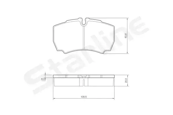 Задние тормозные колодки starline BD S432