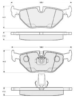 Задние тормозные колодки starline BD S819P