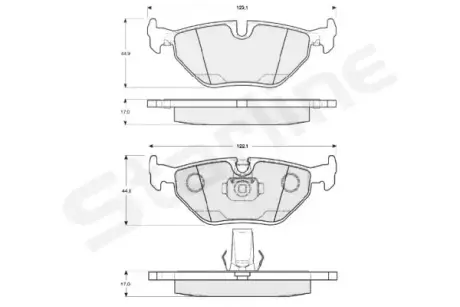 Задні тормозні (гальмівні) колодки Starline BD S819P