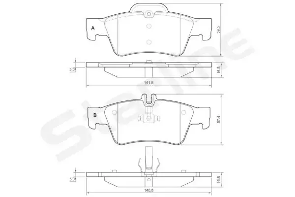 Задні тормозні (гальмівні) колодки Starline BD S827P (фото 1)