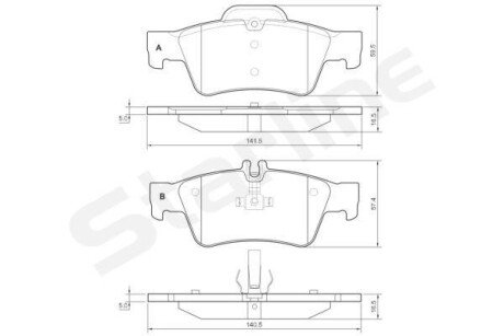 Задние тормозные колодки starline BD S827P на Мерседес CLS-Class C218