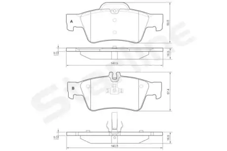 Задні тормозні (гальмівні) колодки Starline BD S827P