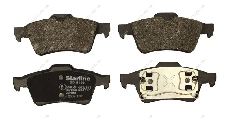 Задні тормозні (гальмівні) колодки Starline BDS829P (фото 1)