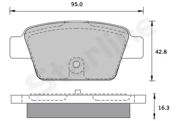 Задние тормозные колодки starline BD S836P