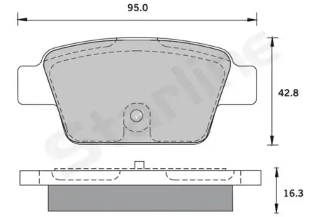 Задние тормозные колодки starline BD S836P