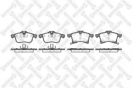 Передні тормозні (гальмівні) колодки stellox 1047 002-SX