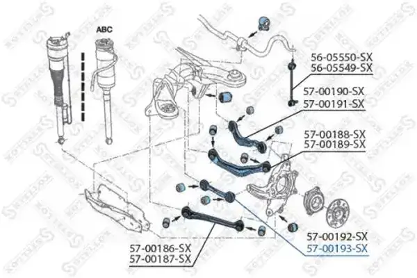Рычаг задней подвески stellox 57-00193-SX