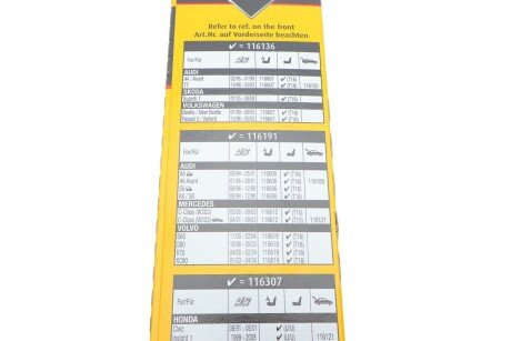 Щітка склоочисника (двірник) swf 116191